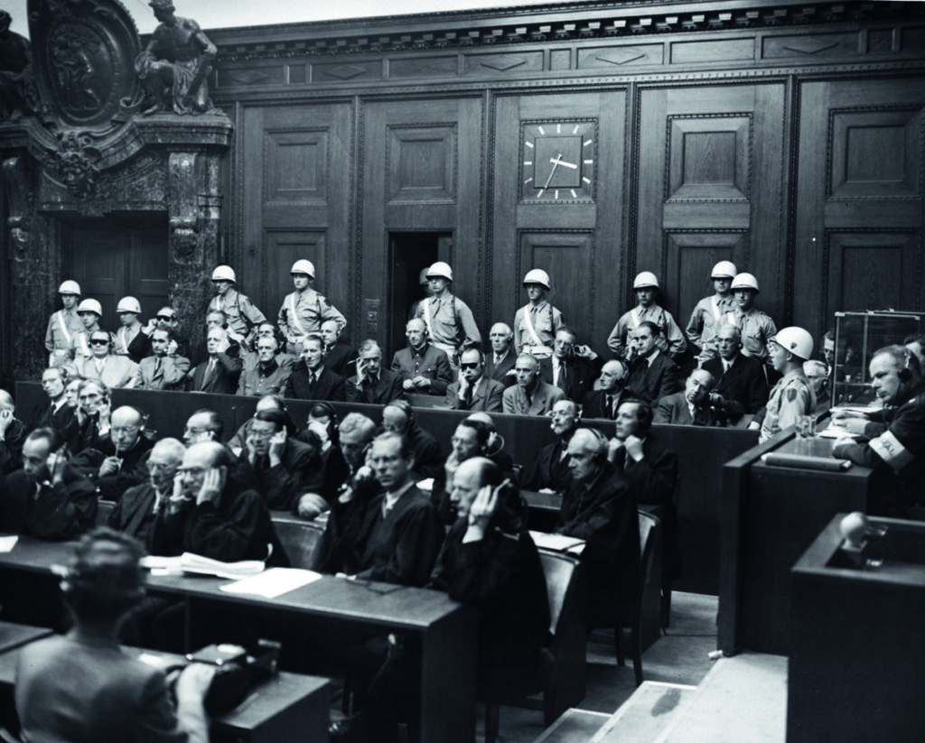 Die Hauptangeklagten im "Nürnberger Hauptkriegsverbrecherprozes